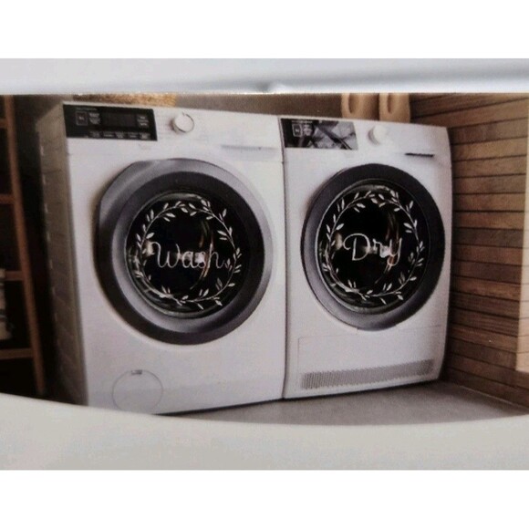 Wash and Dry Decal Sticker Vinyl Laundry Stickers For Washer And Dryer - Picture 2 of 3